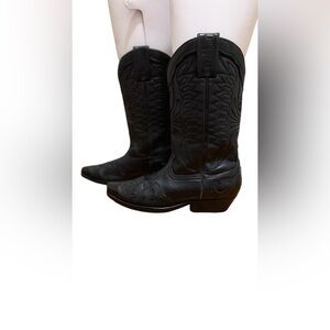 El Dorado Western Cowboy/ Cowgirl Boots Women’s 7 Black Leather Narrow Toe